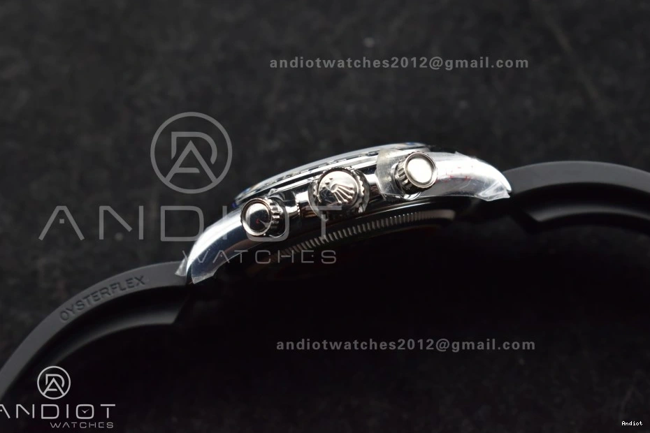 Best Oysterflex 1:1 (Weighted) SH4131 Diamonds Strap Edition 126519 Silver Black Dial on Daytona V6 QF 0301